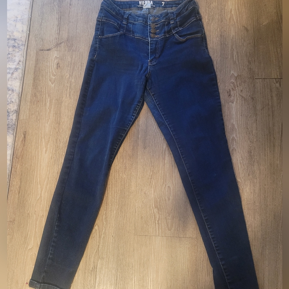 Blue Skinny Jeans High-Rise Stretch size 8